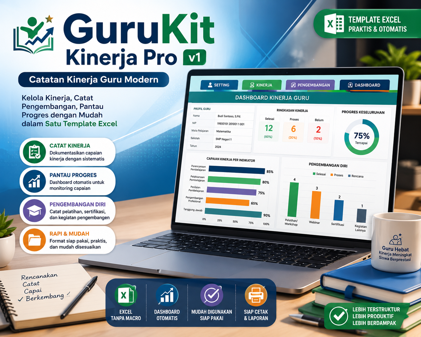 GuruKit Kinerja Pro v1 &ndash; Catatan Kinerja Guru Modern