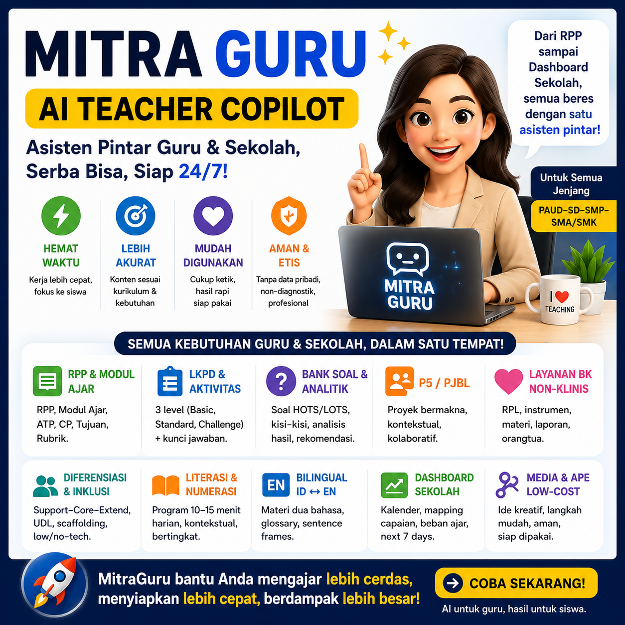 Gambar MITRAGURU AI Teacher Copilot  GPT Custom
